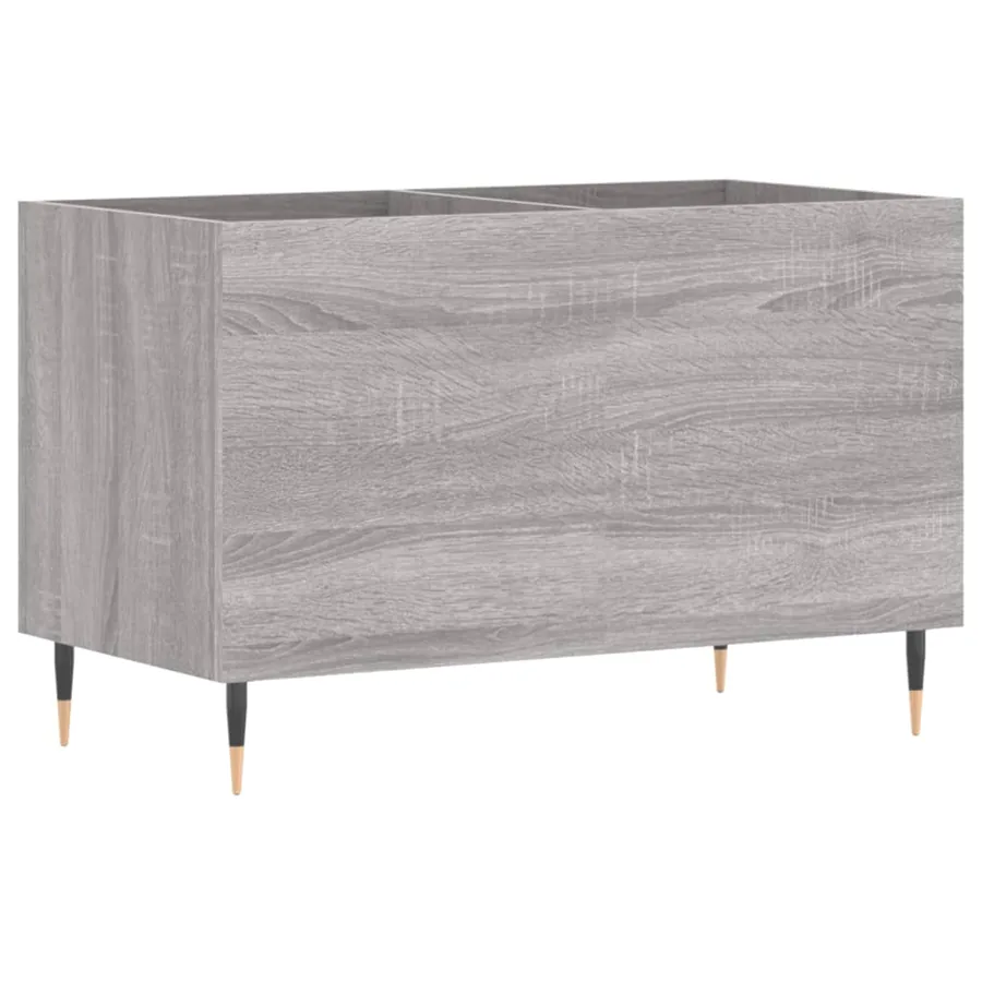Armoire à disques sonoma gris 74,5x38x48 cm bois d'ingénierie - 2