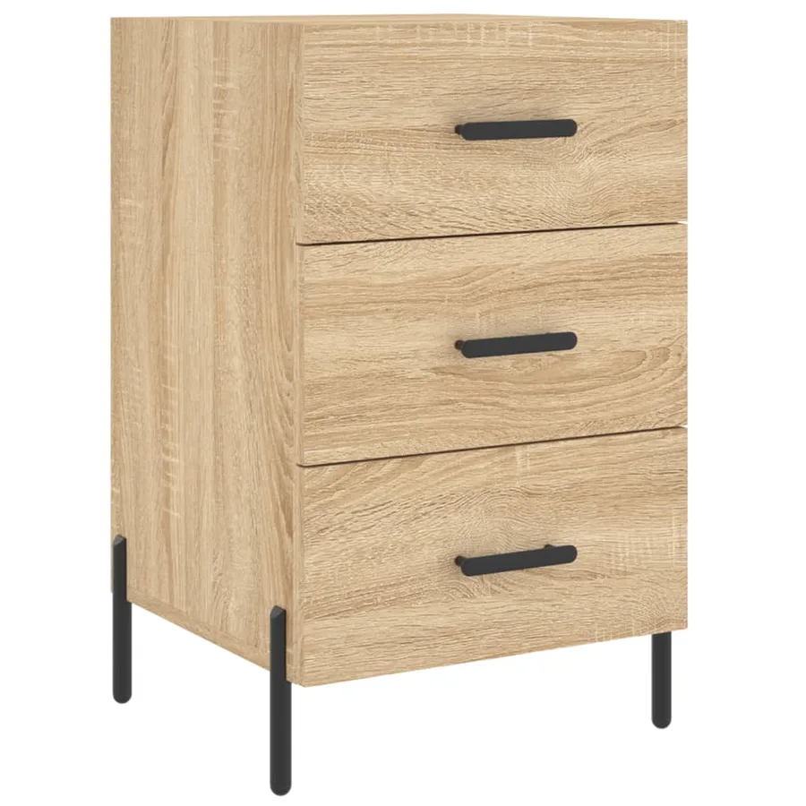 Table de chevet chêne sonoma 40x40x66 cm bois d'ingénierie - 2