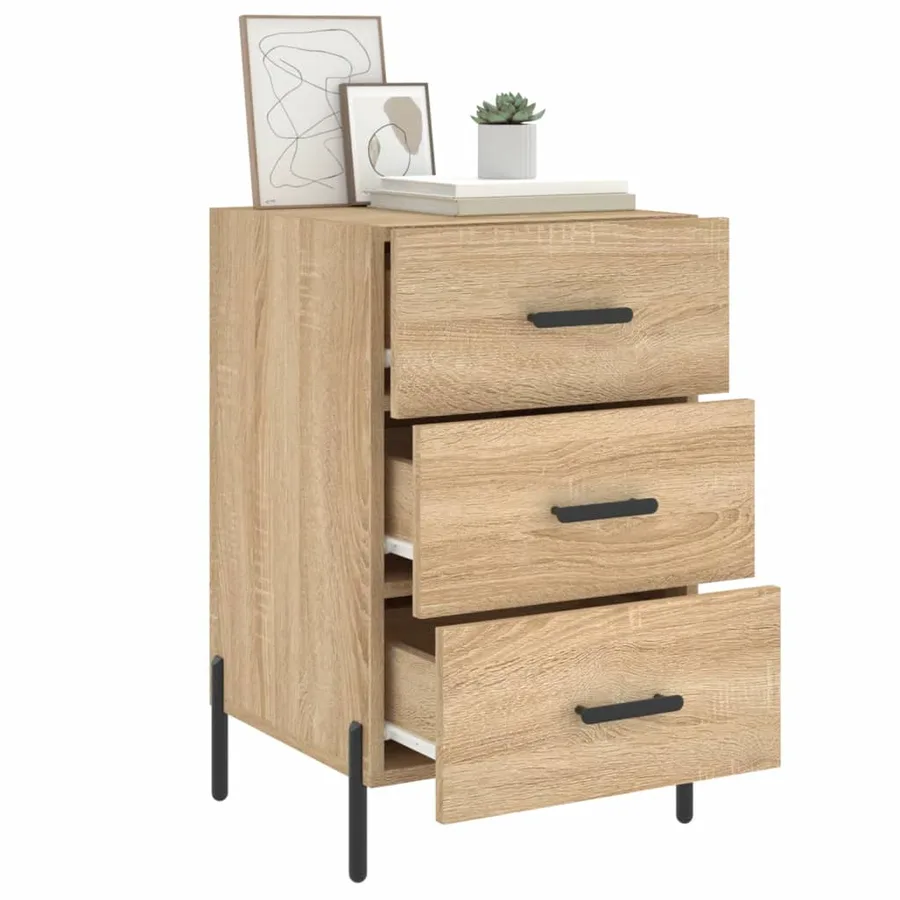 Table de chevet chêne sonoma 40x40x66 cm bois d'ingénierie - 4