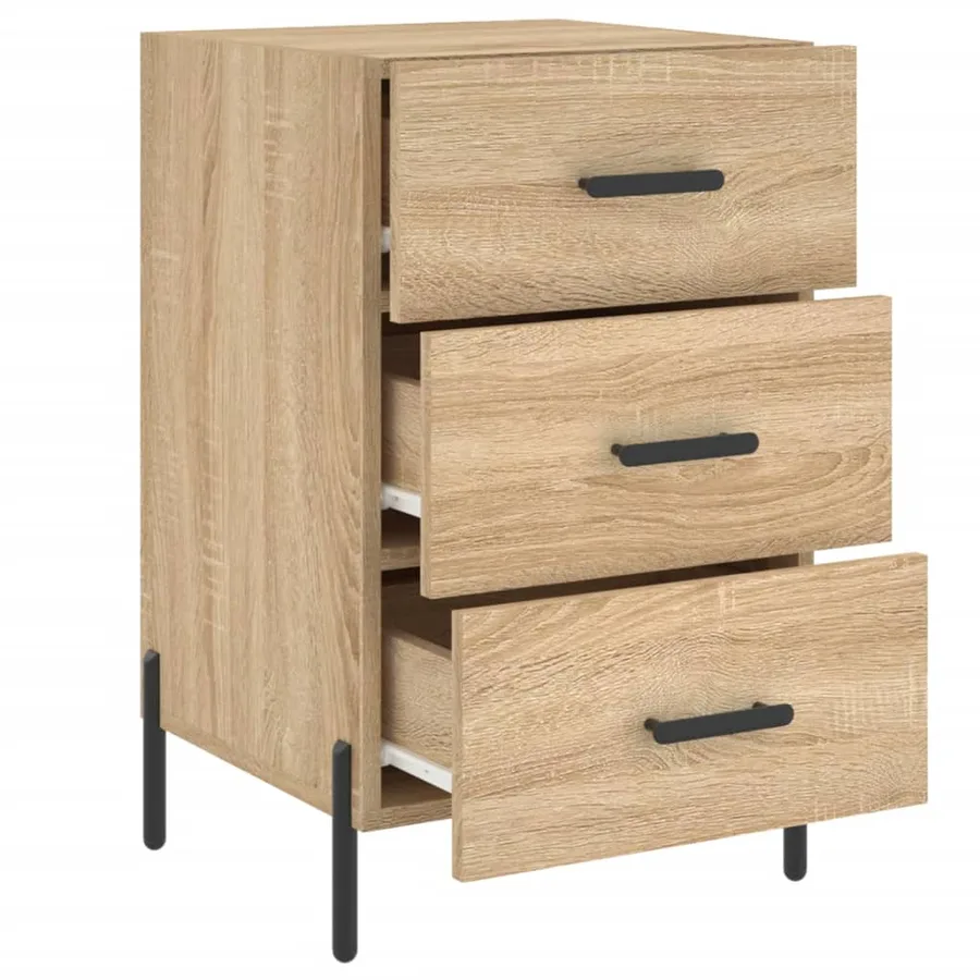 Table de chevet chêne sonoma 40x40x66 cm bois d'ingénierie - 7