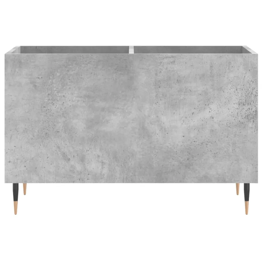 Armoire à disques gris béton 74,5x38x48 cm bois d'ingénierie - 4