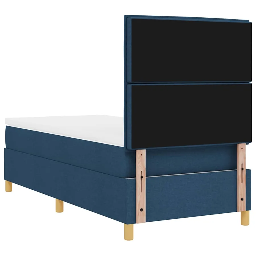 Lit à ressort LED avec matelas Bleu 80 x 200 cm tissu - 10