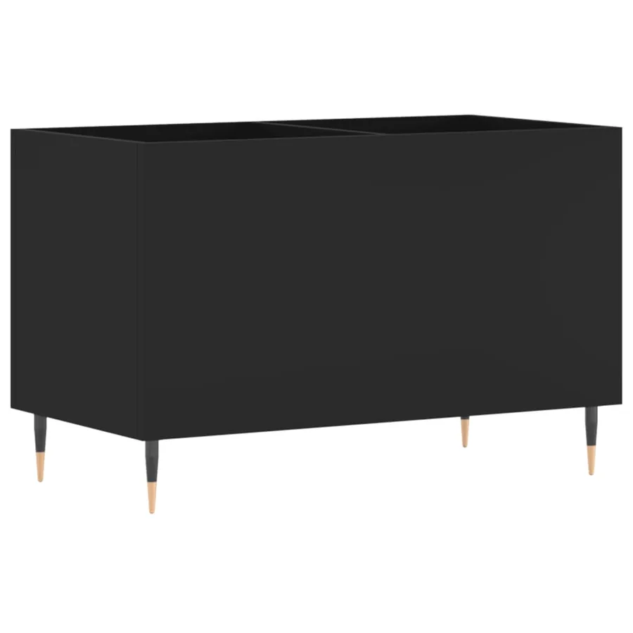 Armoire à disques noir 74,5x38x48 cm bois d'ingénierie - 2