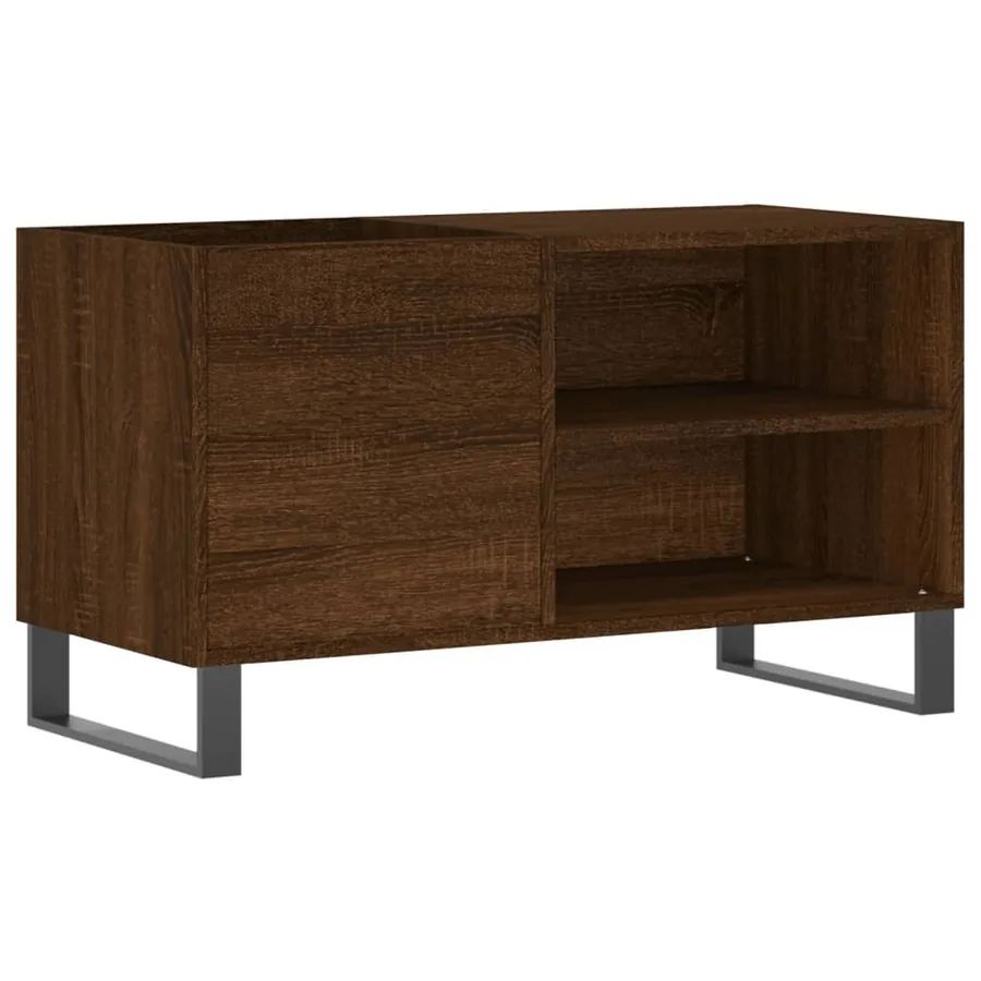 Armoire à disques chêne marron 85x38x48 cm bois d'ingénierie - 2