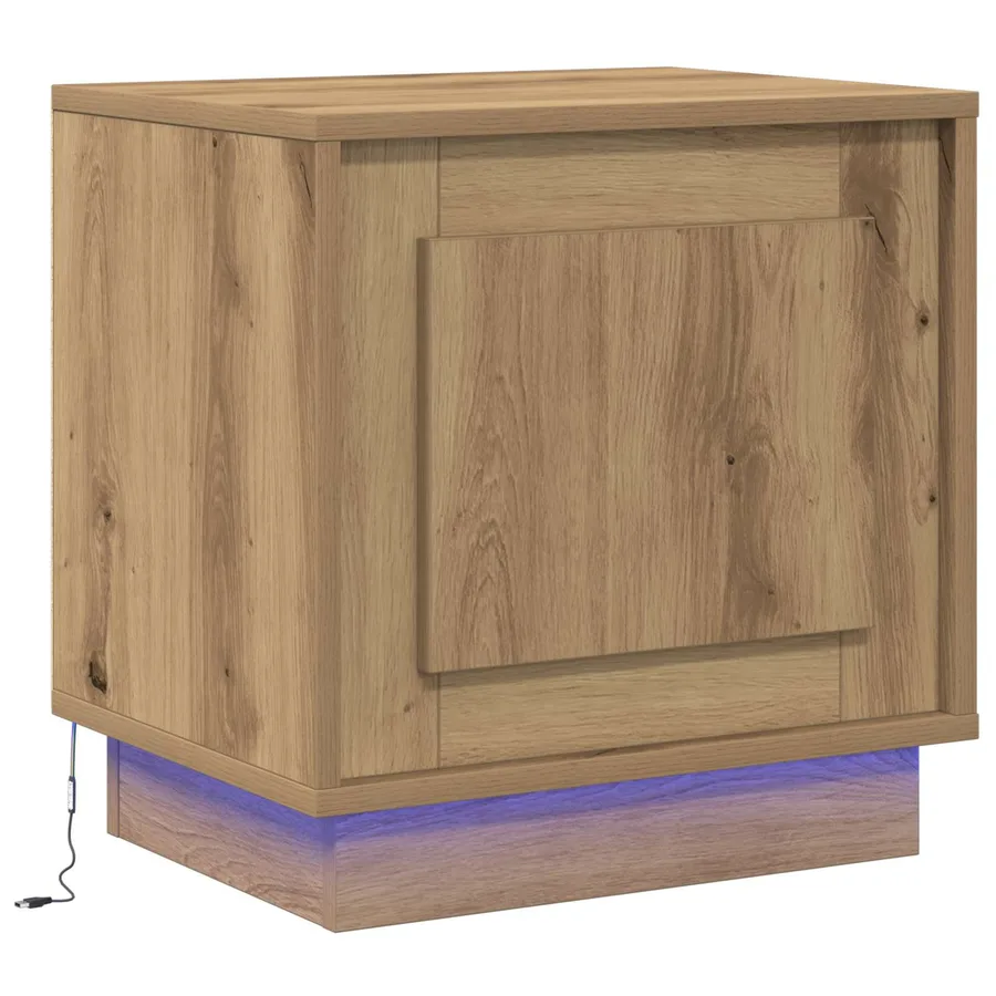 Cabinet de chevet Chêne artisanal 44 x 34,5 x 45 cm - 2