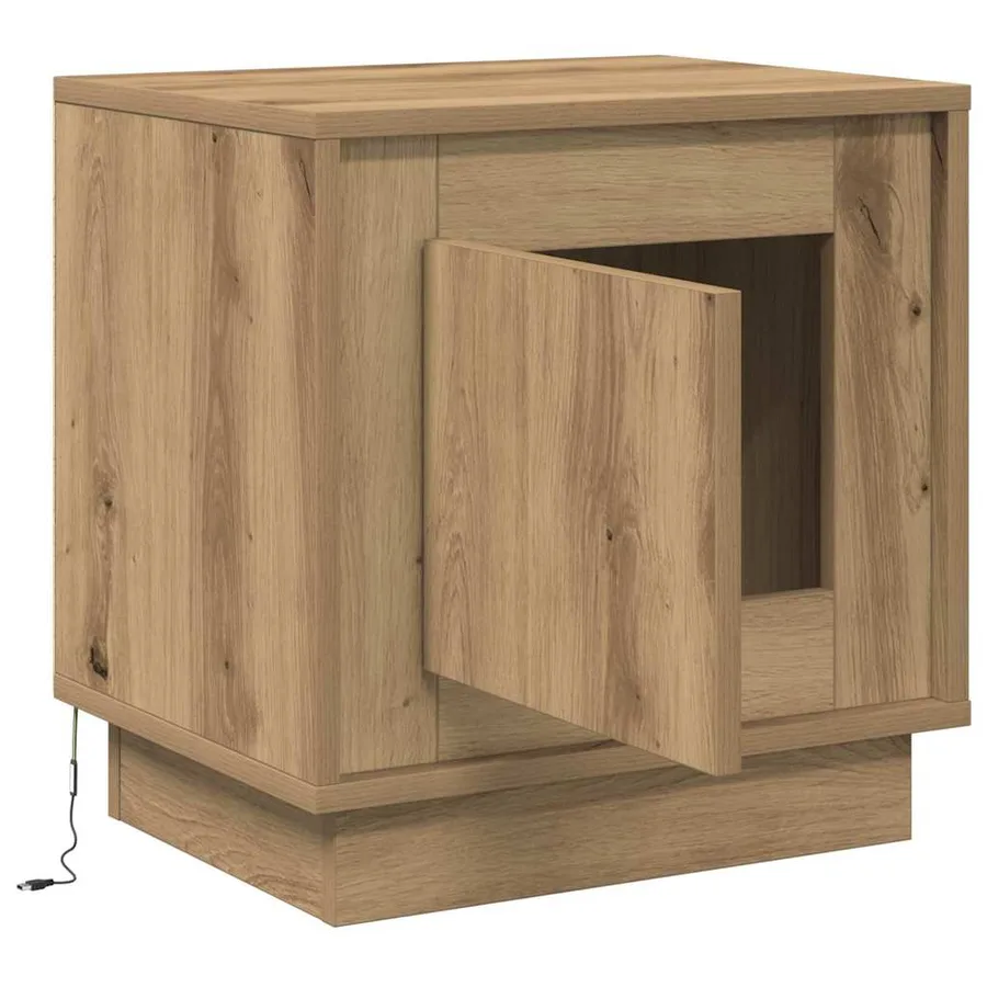 Cabinet de chevet Chêne artisanal 44 x 34,5 x 45 cm - 6