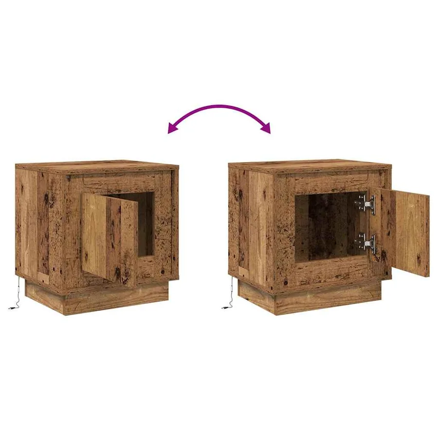 Cabinet de chevet Bois ancien 44 x 34,5 x 45 cm - 13