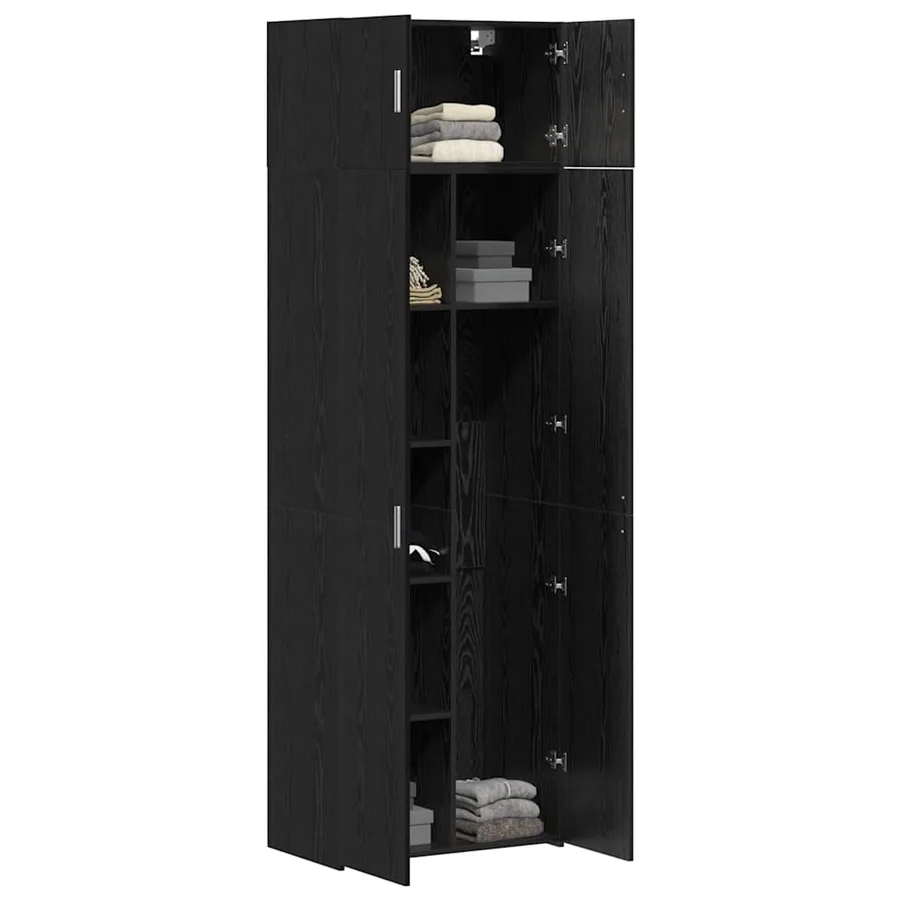 Armoire de rangement 2 pcs Chêne noir 70 x 42,5 x 185 cm - 3