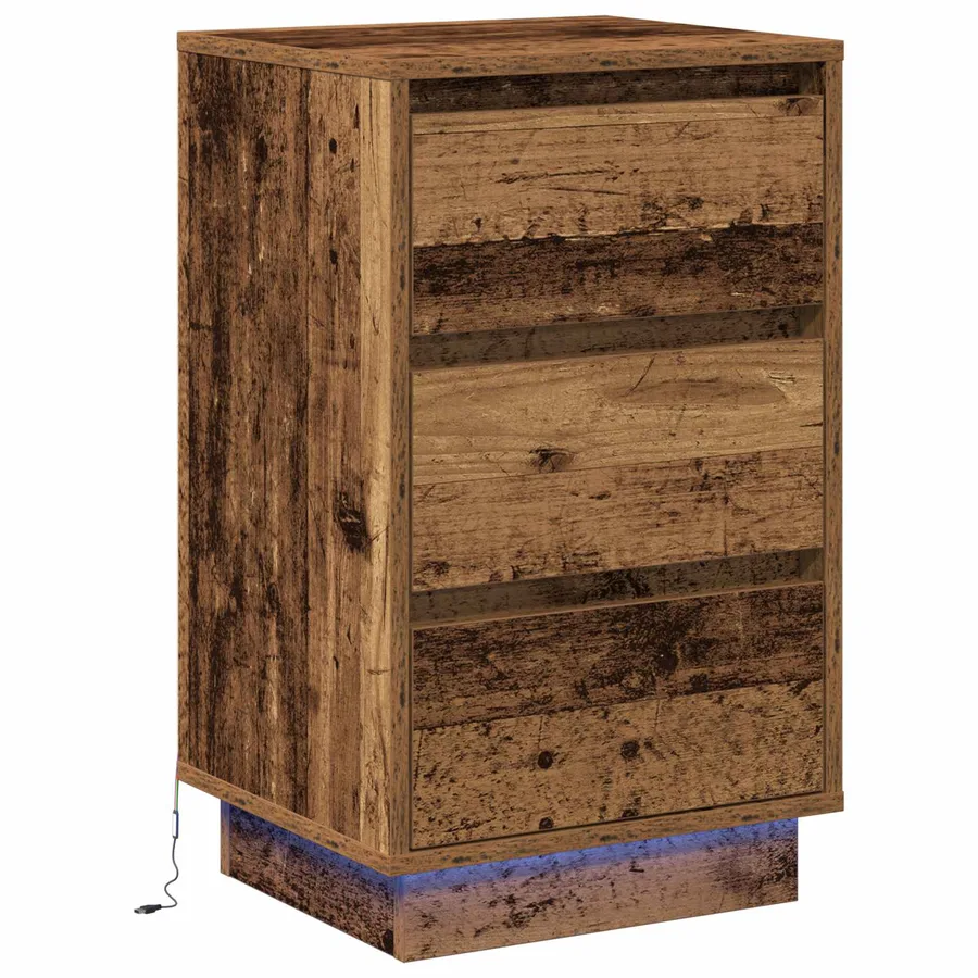 Cabinet de chevet avec tiroir Bois ancien 39 x 34,5 x 65 cm - 2
