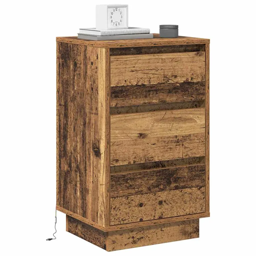 Cabinet de chevet avec tiroir Bois ancien 39 x 34,5 x 65 cm - 3