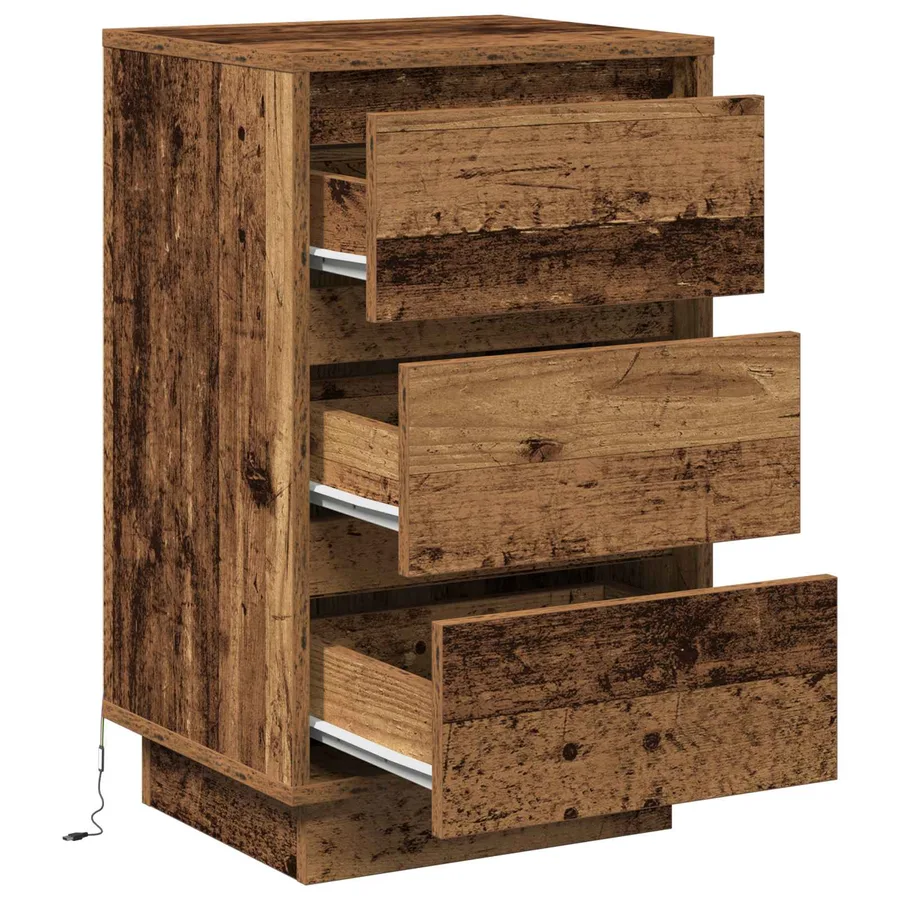 Cabinet de chevet avec tiroir Bois ancien 39 x 34,5 x 65 cm - 5