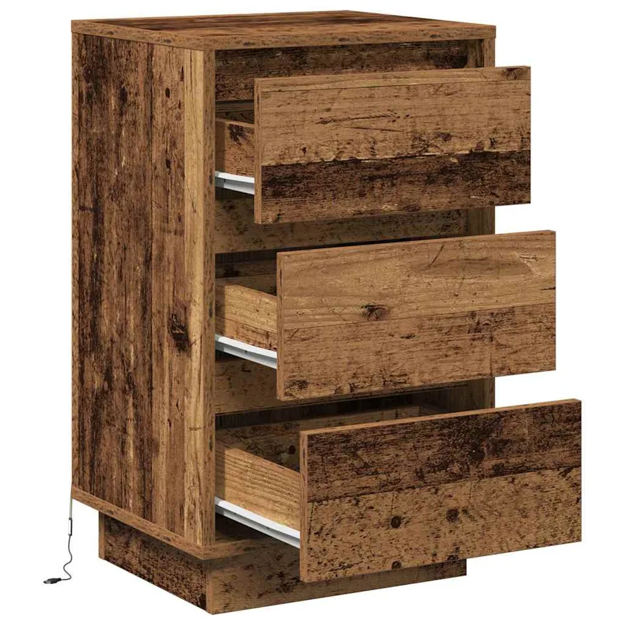 Cabinet de chevet avec tiroir Bois ancien 39 x 34,5 x 65 cm - 6