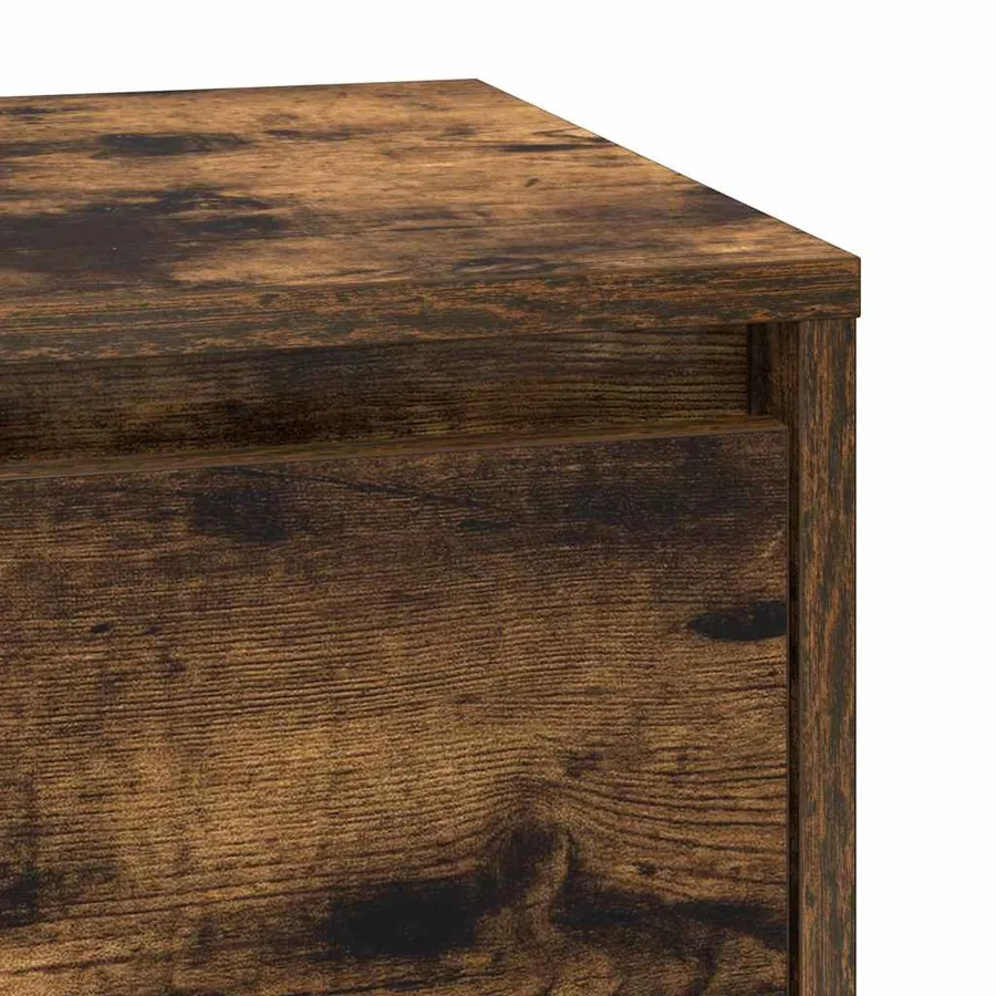 Cabinet de chevet avec tiroir Chêne fumé 39 x 34,5 x 65 cm - 8