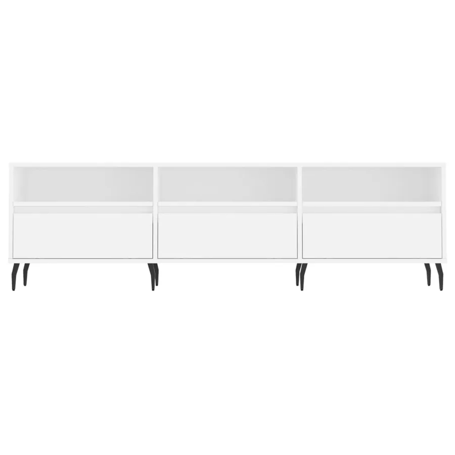 Meuble TV blanc 150x30x44,5 cm bois d'ingénierie - 5