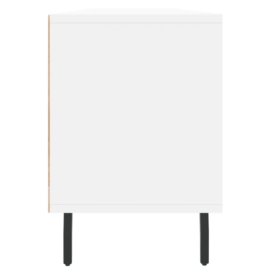 Meuble TV blanc 150x30x44,5 cm bois d'ingénierie - 7