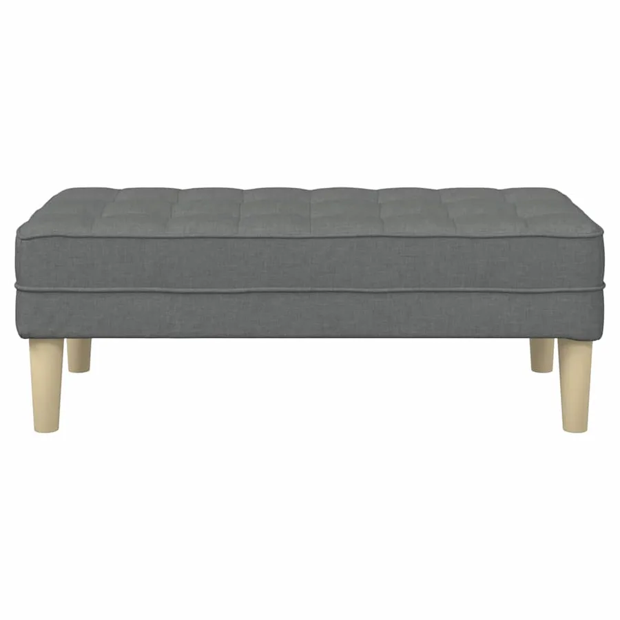banc avec coussin Gris foncé 113 x 57 x 39 cm tissu - 4