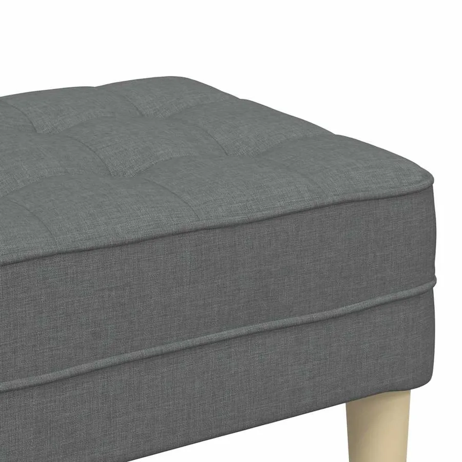 banc avec coussin Gris foncé 113 x 57 x 39 cm tissu - 7