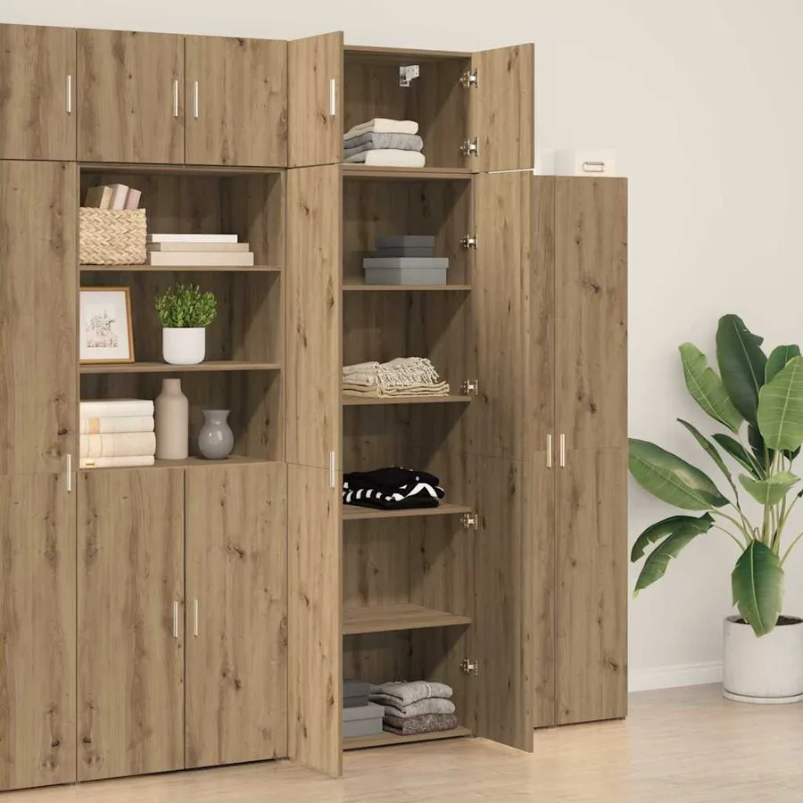 Armoire de rangement 2 pcs Chêne artisanal 70 x 42,5 x 225 cm - 4