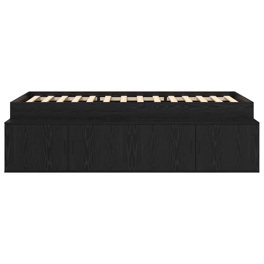 Cadre de lit Chêne noir 80 x 200 cm Bois d'ingénierie - 5