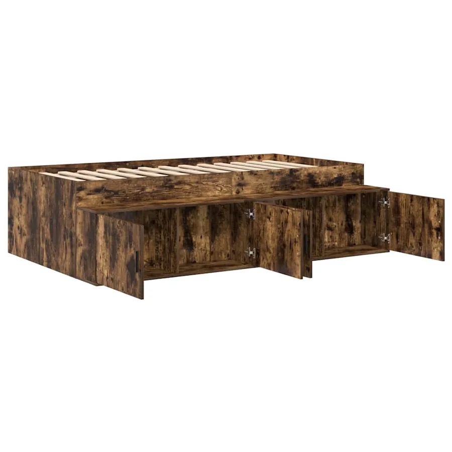 Cadre de lit Chêne fumé 80 x 200 cm Bois d'ingénierie - 4