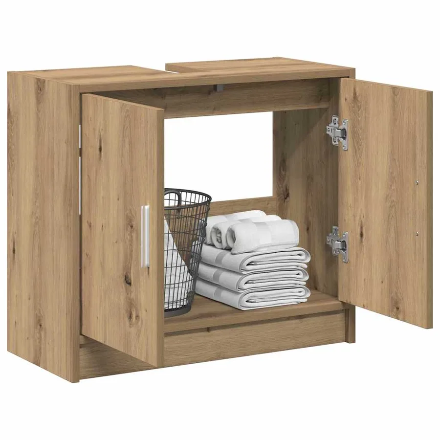Cabinet de salle de bain Chêne artisanal 63 x 29 x 55 cm - 3