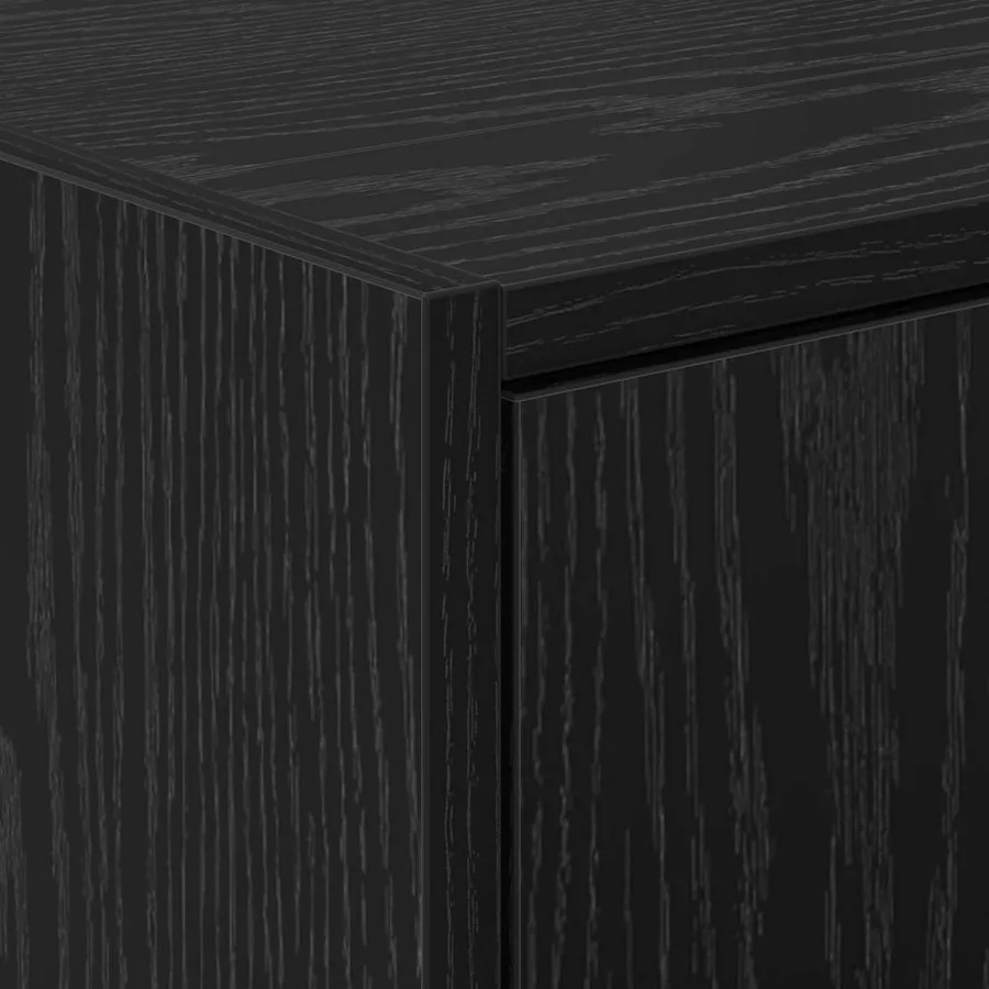 Cabinet de salle de bain avec porte Chêne noir 90 x 29 x 55 cm - 10