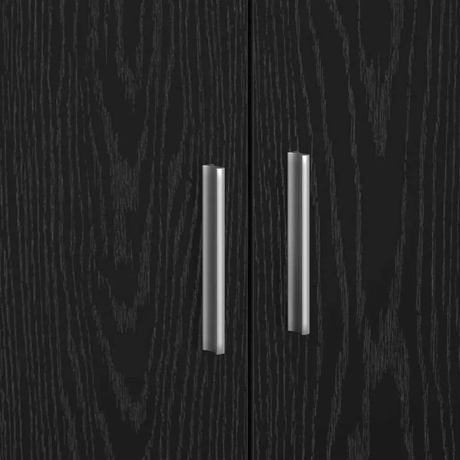 Cabinet de salle de bain avec porte Chêne noir 90 x 29 x 55 cm - 12