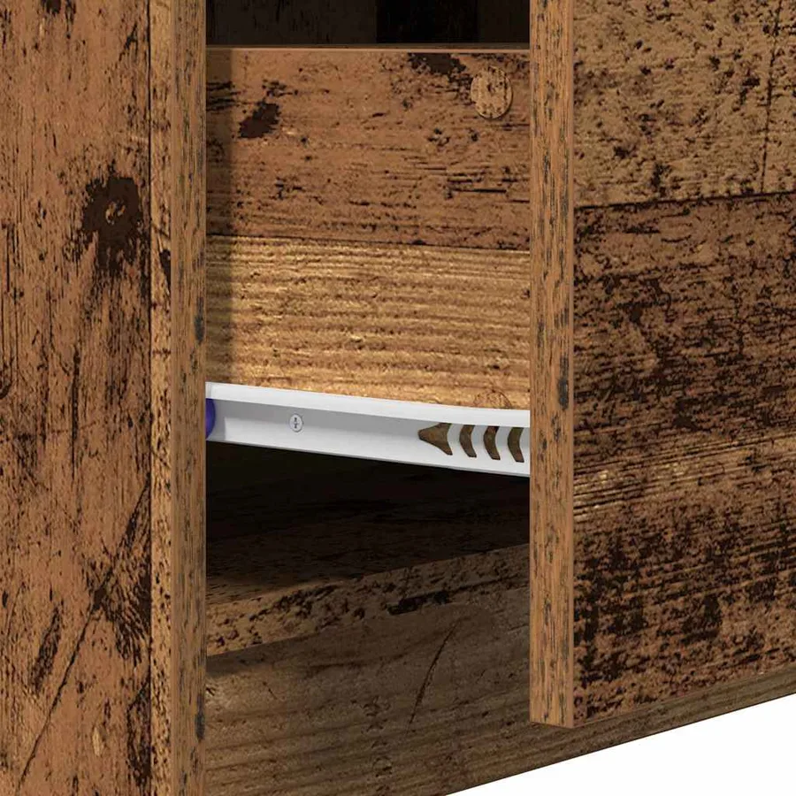 Cabinet de salle de bain avec porte Bois Ancien 59 x 37 x 59 cm - 12