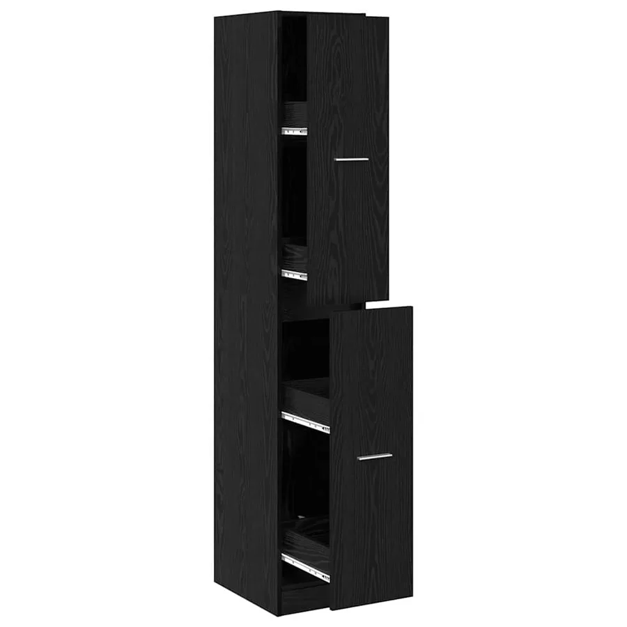 Armoire de Pharmacie Motif Motif 30 x 41 x 174,5 cm Chêne noir - 2