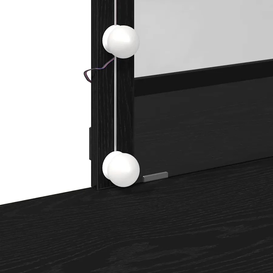 Table de Toilette avec tiroir Chêne noir 100 x 40 x 130 cm - 10