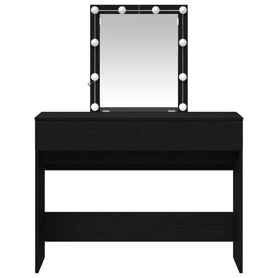 Table de Toilette avec tiroir Chêne noir 100 x 40 x 130 cm - 6