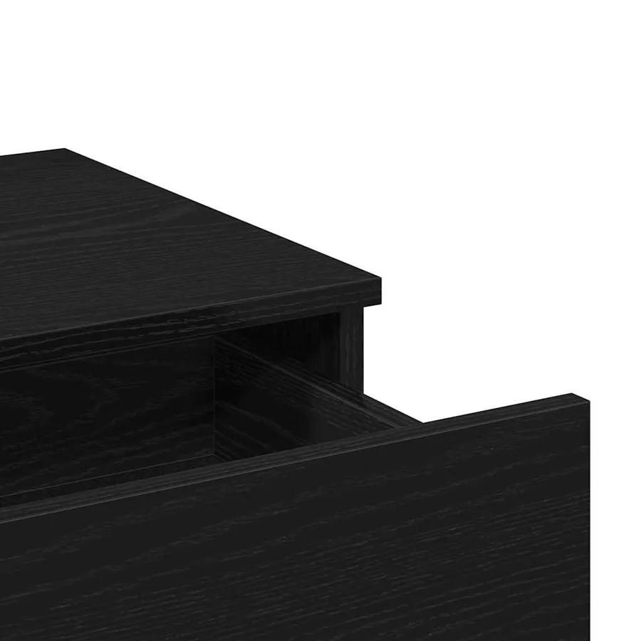 Table de Toilette avec tiroir Chêne noir 100 x 40 x 130 cm - 9