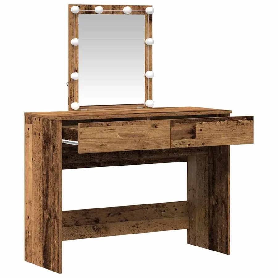 Table de Toilette avec tiroir Bois ancien 100 x 40 x 130 cm - 5