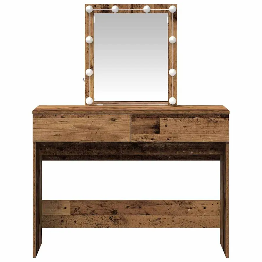 Table de Toilette avec tiroir Bois ancien 100 x 40 x 130 cm - 6