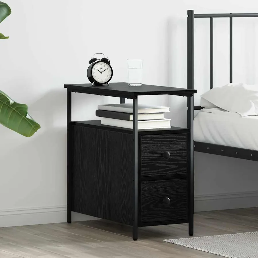 Cabinet de chevet Chêne noir 30 x 60 x 60 cm Bois d'ingénierie
