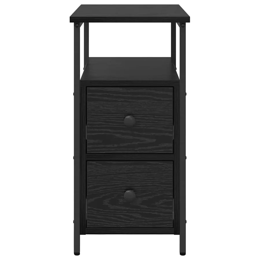 Cabinet de chevet Chêne noir 30 x 60 x 60 cm Bois d'ingénierie - 6
