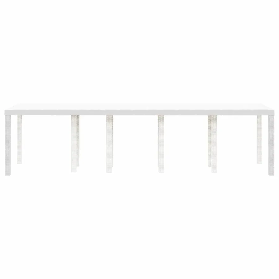 Table de Jardin Blanc 300 x 100 x 73 cm polyrotin - 4