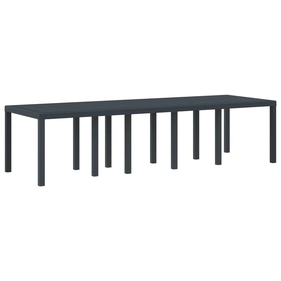 Table de Jardin Anthracite 300 x 100 x 73 cm polyrotin