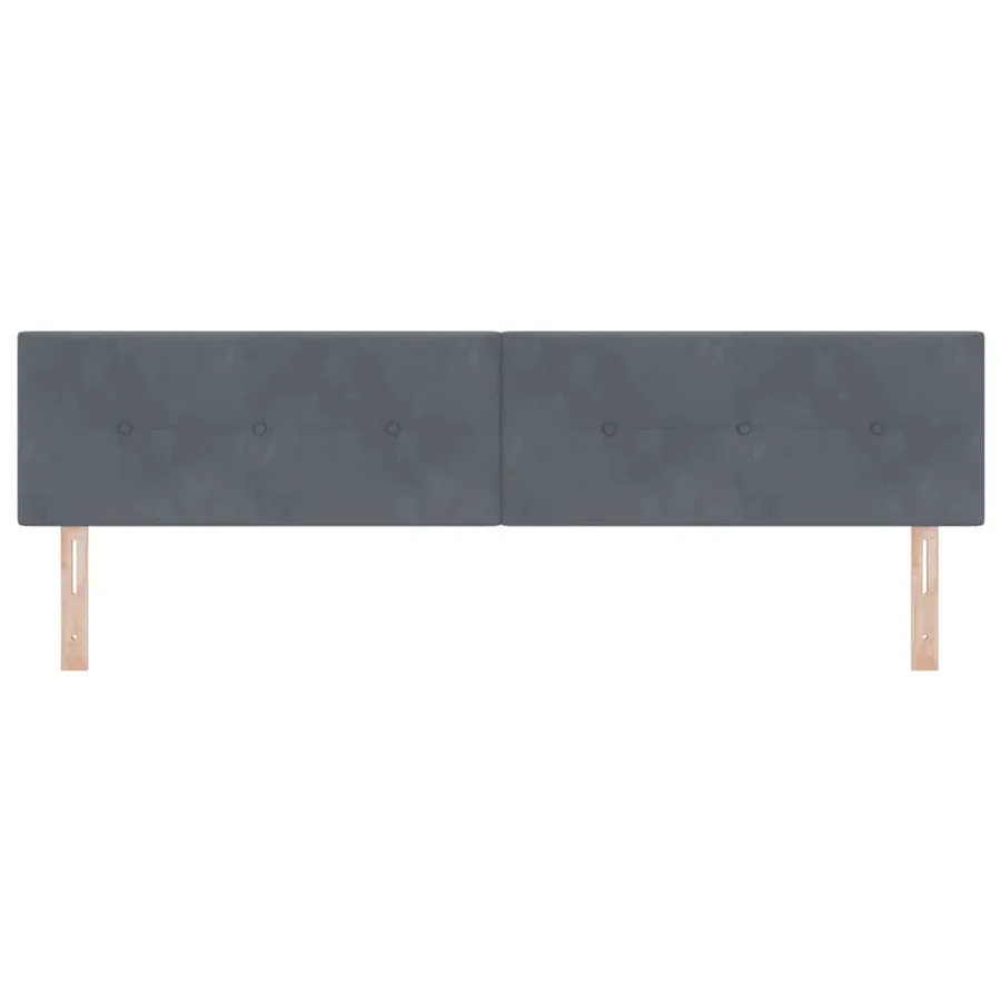 Tête de lit Gris foncé 200 cm Velours - 5