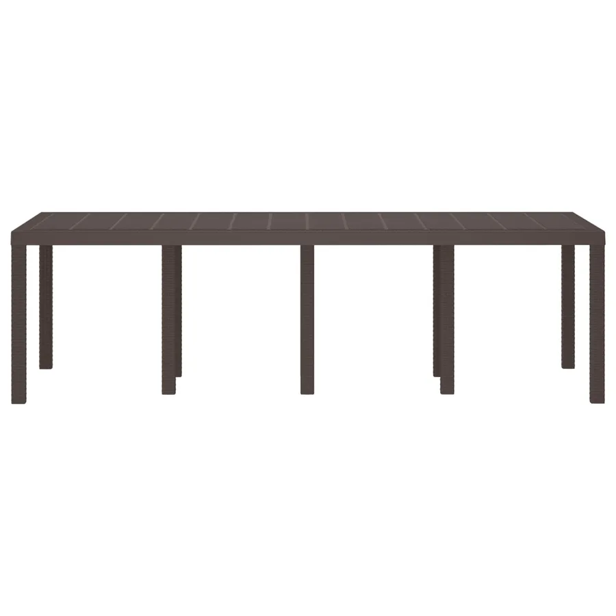 Table de Jardin Marron 250 x 100 x 73 cm polyrotin - 4