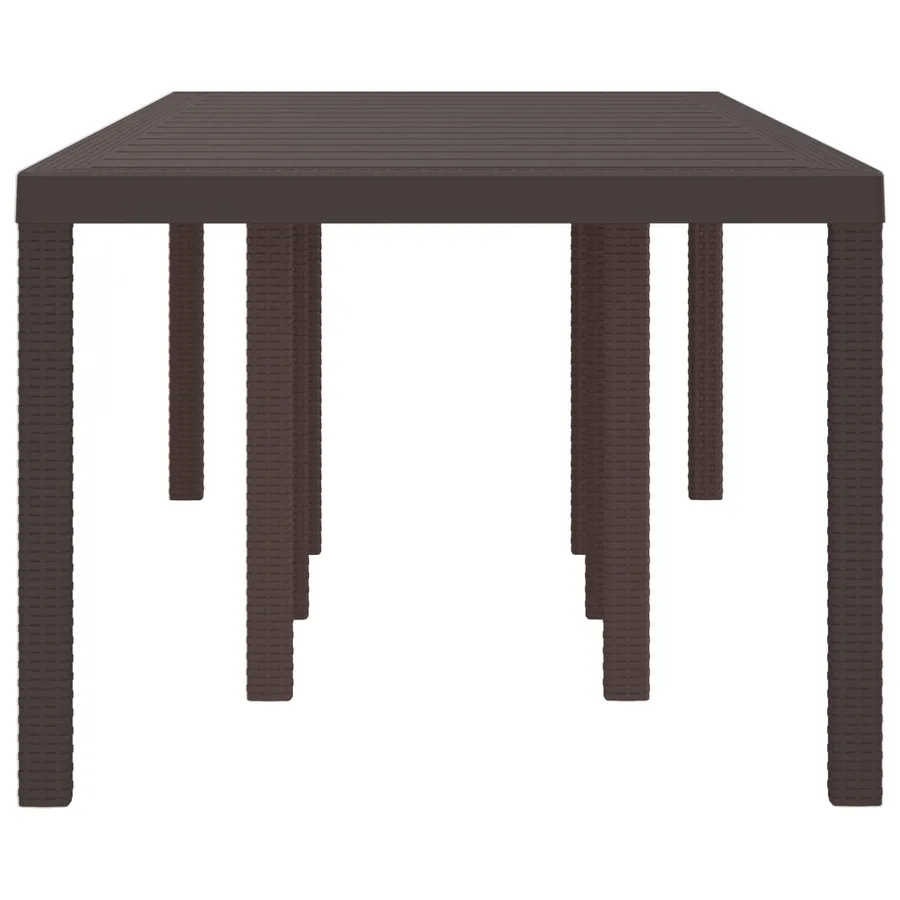 Table de Jardin Marron 250 x 100 x 73 cm polyrotin - 5