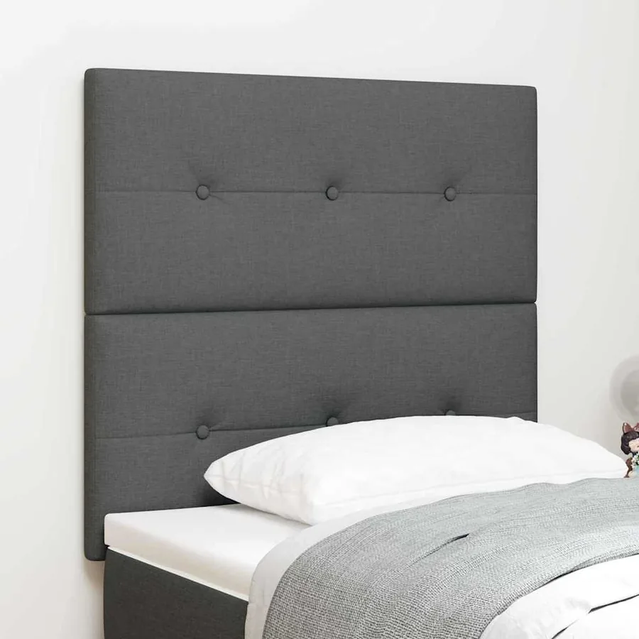 Tête de lit réglable en hauteur Gris foncé 80 cm tissu