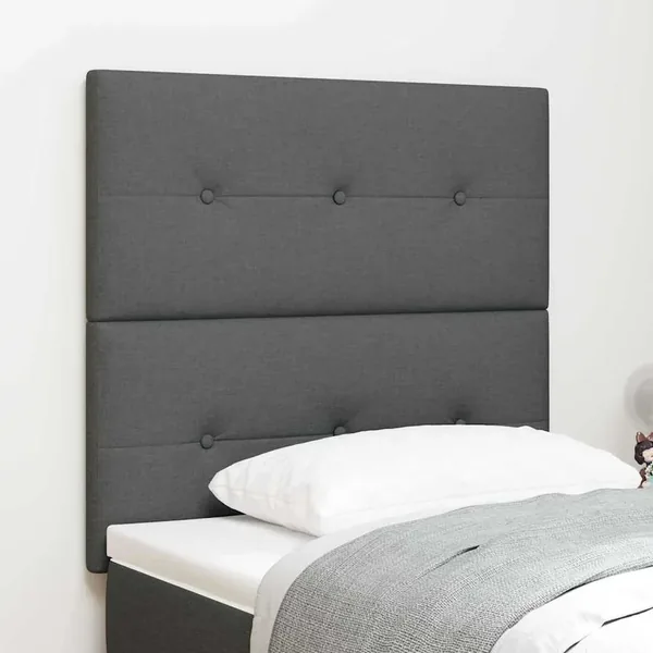 Tête de lit réglable en hauteur Gris foncé 80 cm tissu