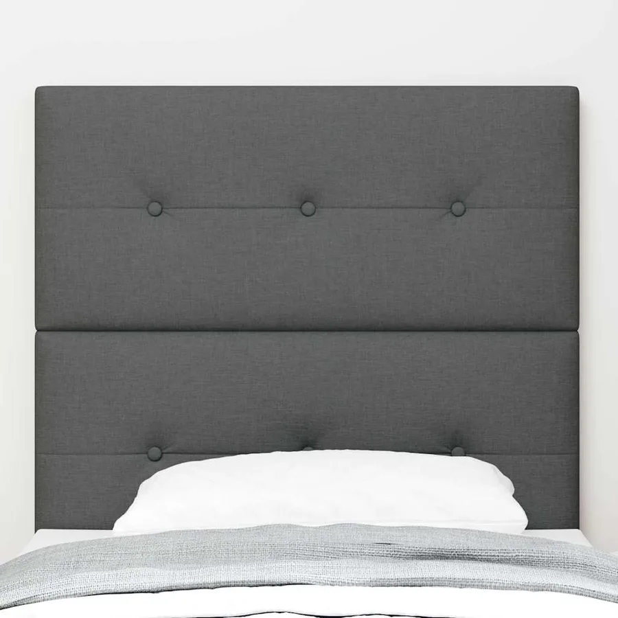 Tête de lit réglable en hauteur Gris foncé 80 cm tissu - 3