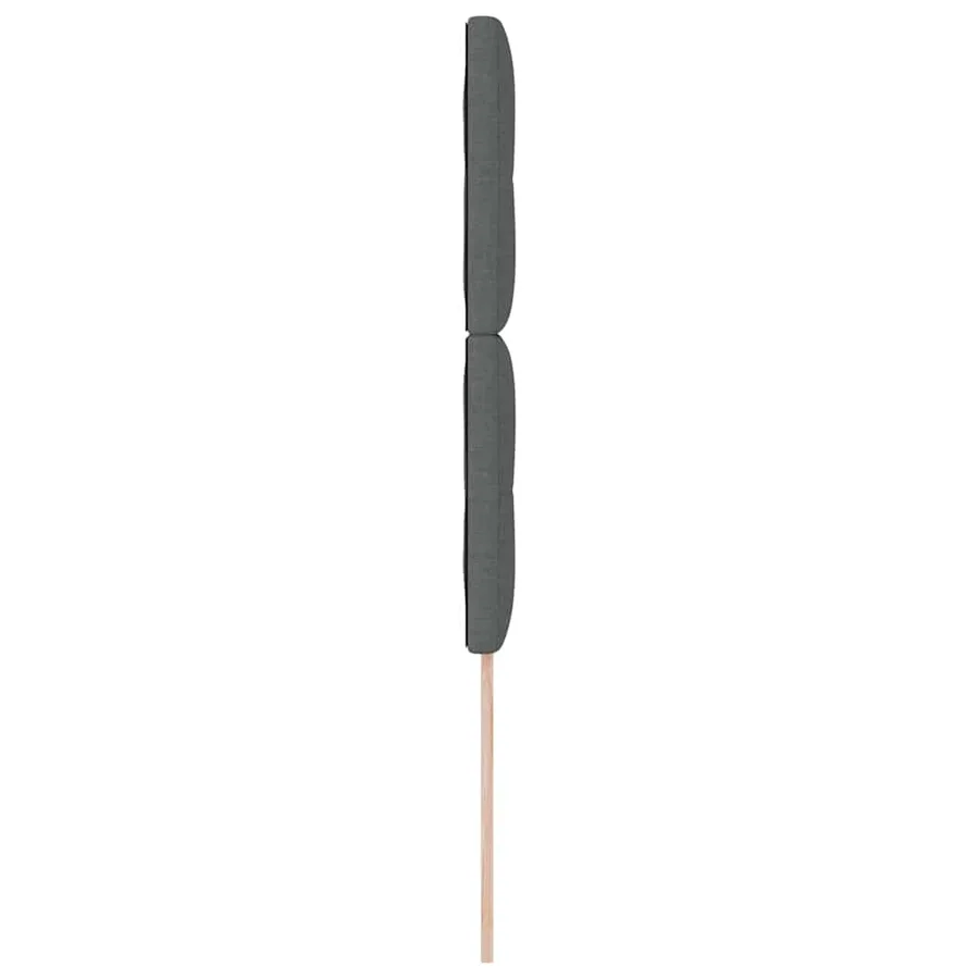 Tête de lit réglable en hauteur Gris foncé 80 cm tissu - 5