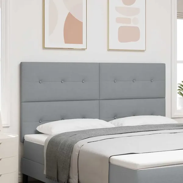 Tête de lit réglable en hauteur Gris clair 180 cm tissu