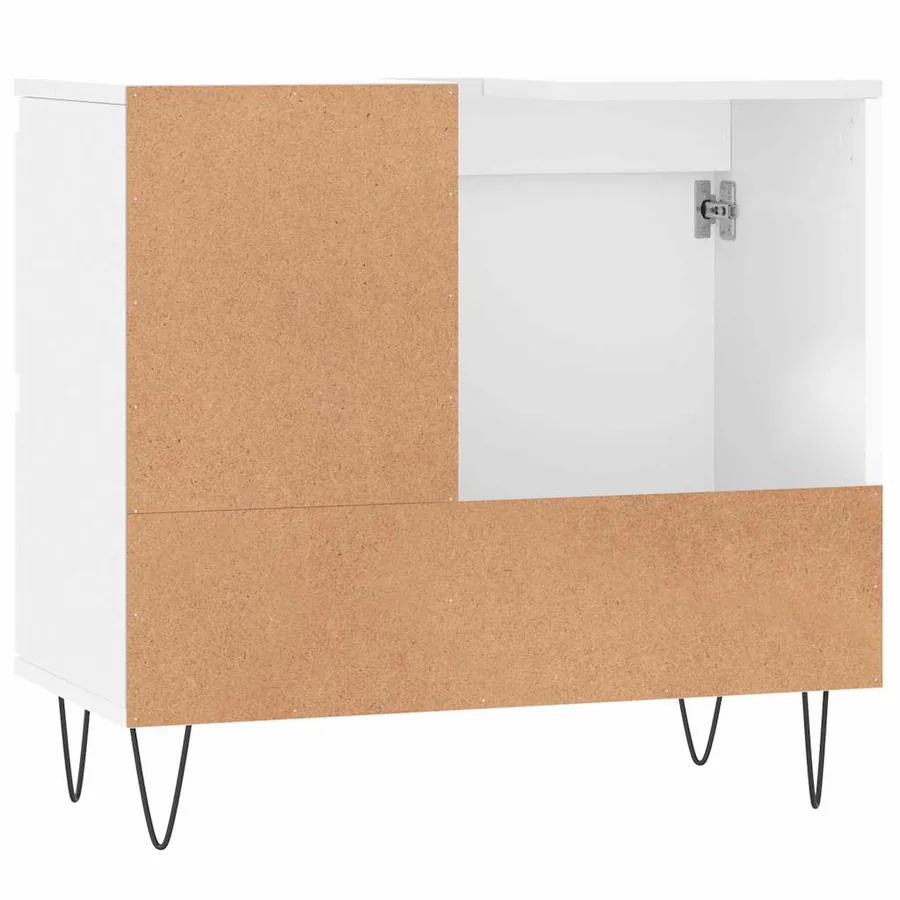 Armoire de salle de bain blanc 65x33x60 cm bois d'ingénierie - 7