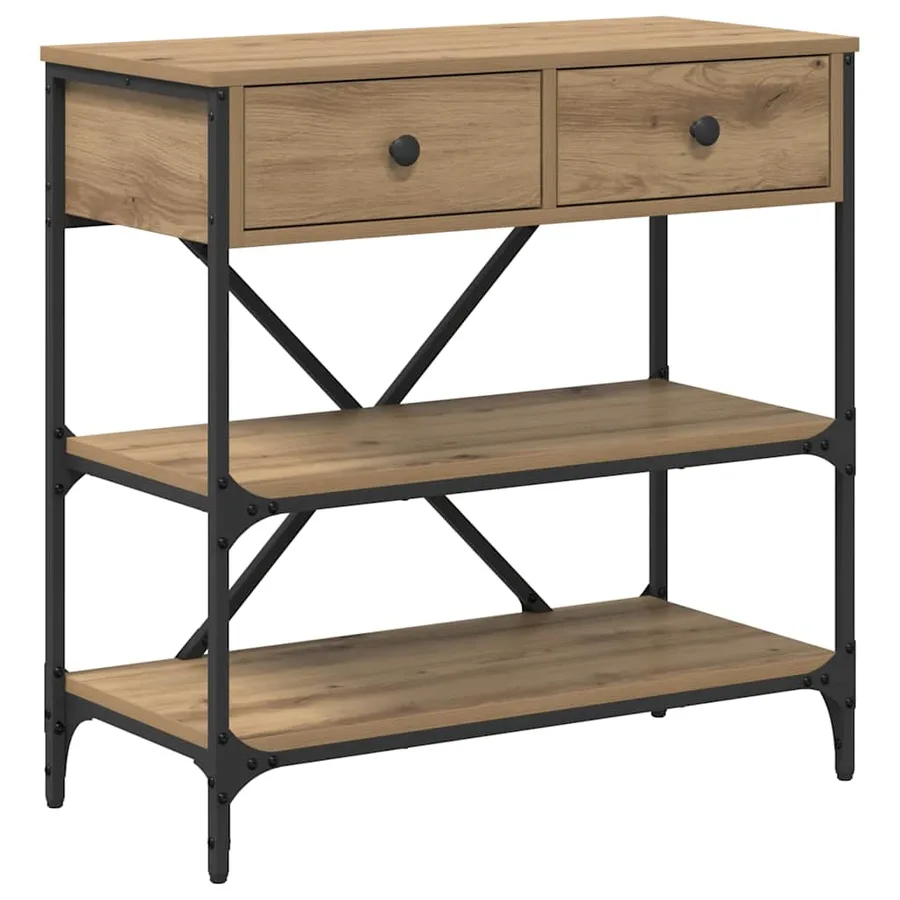 Table console Marron 75 x 34,5 x 75 cm bois - 2