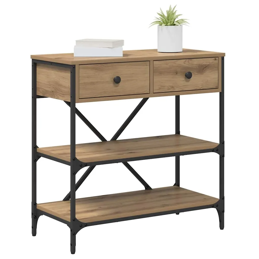 Table console Marron 75 x 34,5 x 75 cm bois - 3