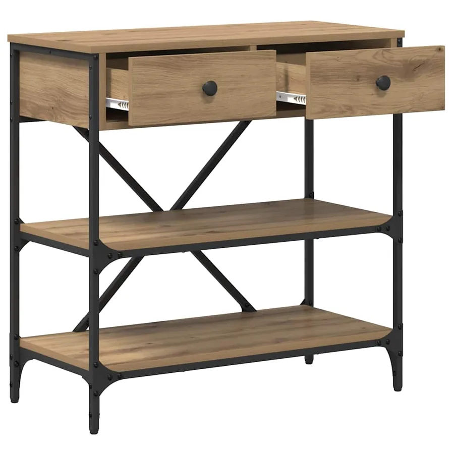 Table console Marron 75 x 34,5 x 75 cm bois - 5